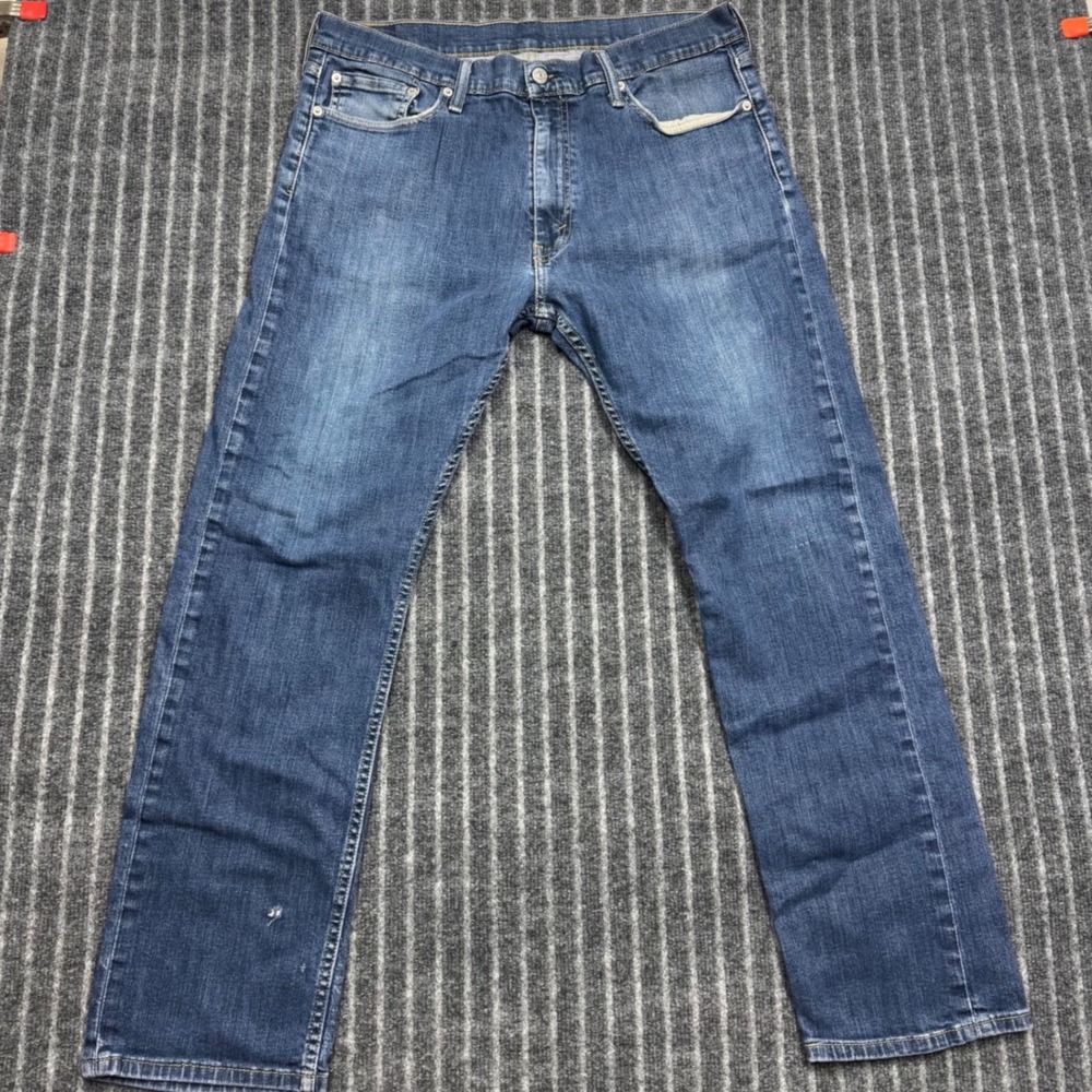 Levi's Mens 513 Slim Straight Jeans 36x32 Blue Denim Medium Wash Stretch 08513
